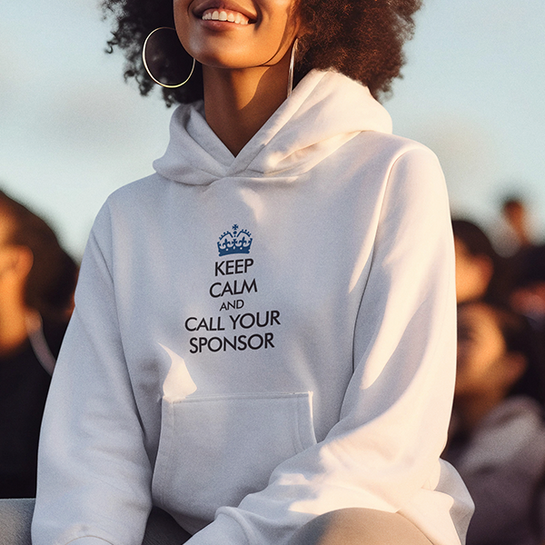 Keep Calm And Call Your Sponsor Premium Sober Apparel