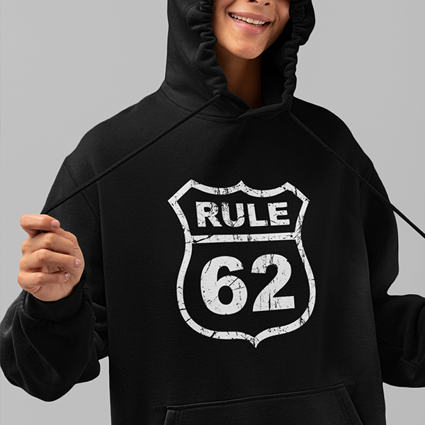 Rule 62 Premium Sober Apparel Black Hoodie