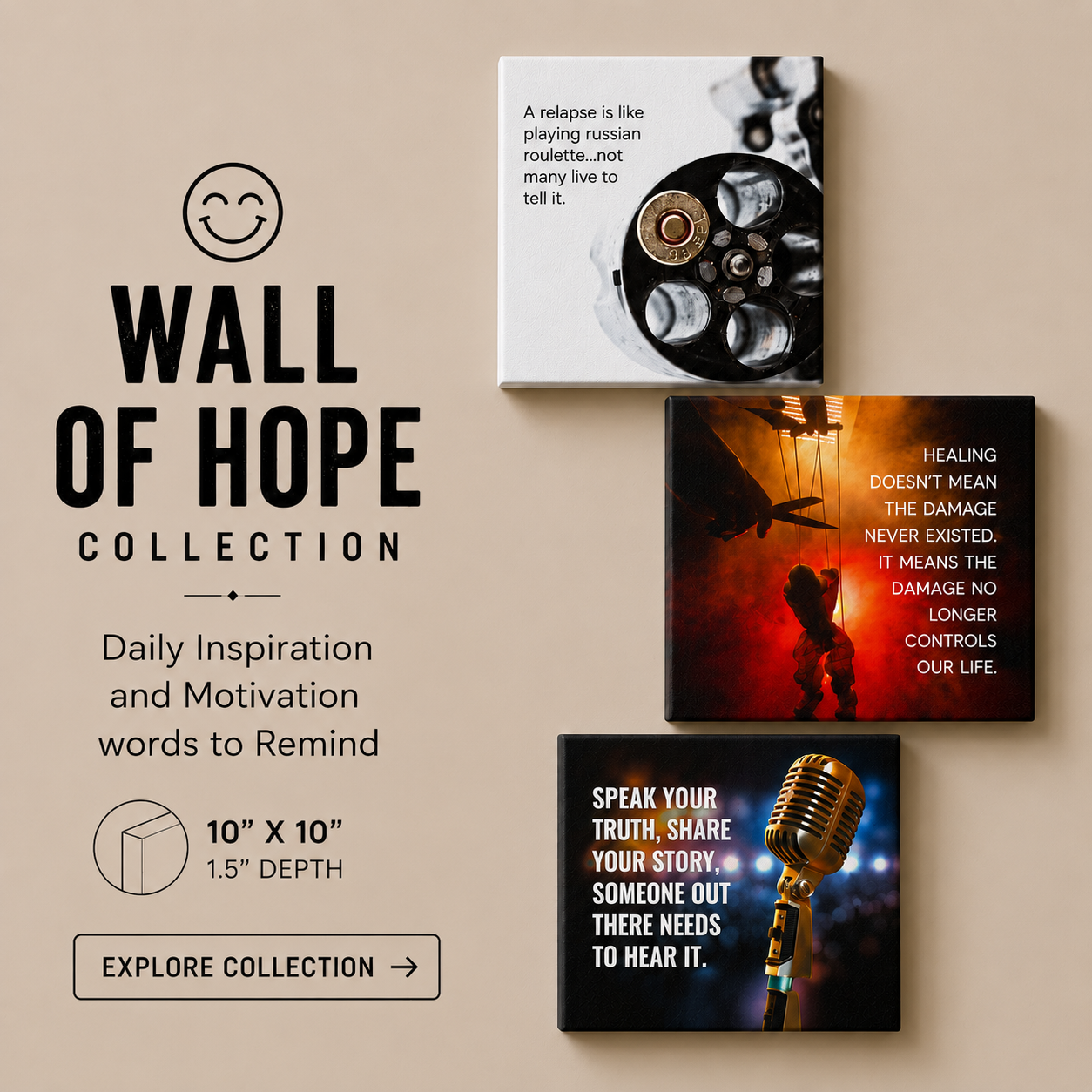 Wall of Hope Collection Addiction Recovery Wall Art