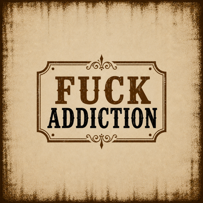 Fuck Addiction Vintage Wall Art Sober Lifestyle