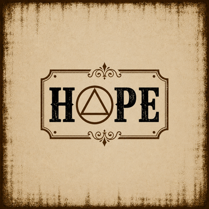 Hope AA Vintage Wall Art Sober Lifestyle