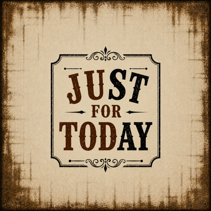 Just For Today (STAY) Vintage Wall Art Sober Lifestyle