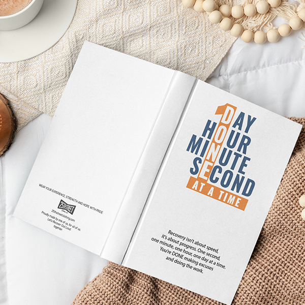 1 Day Hour Minute Second At A Time Sobriety Gifts Journal