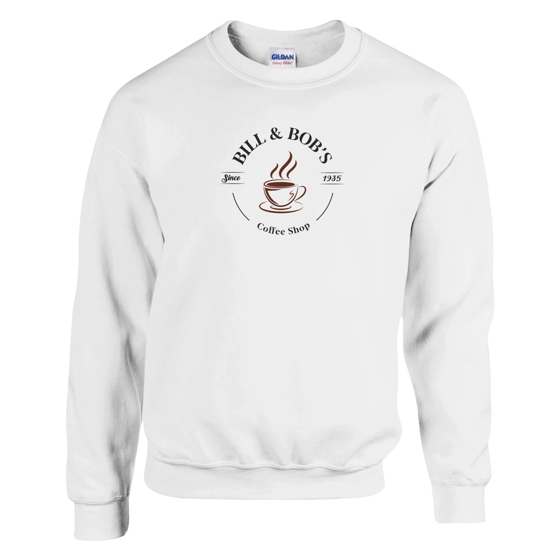Bill & Bob's Coffee Shop Since 1935 Premium Sober Apparel | Sweatshirt White