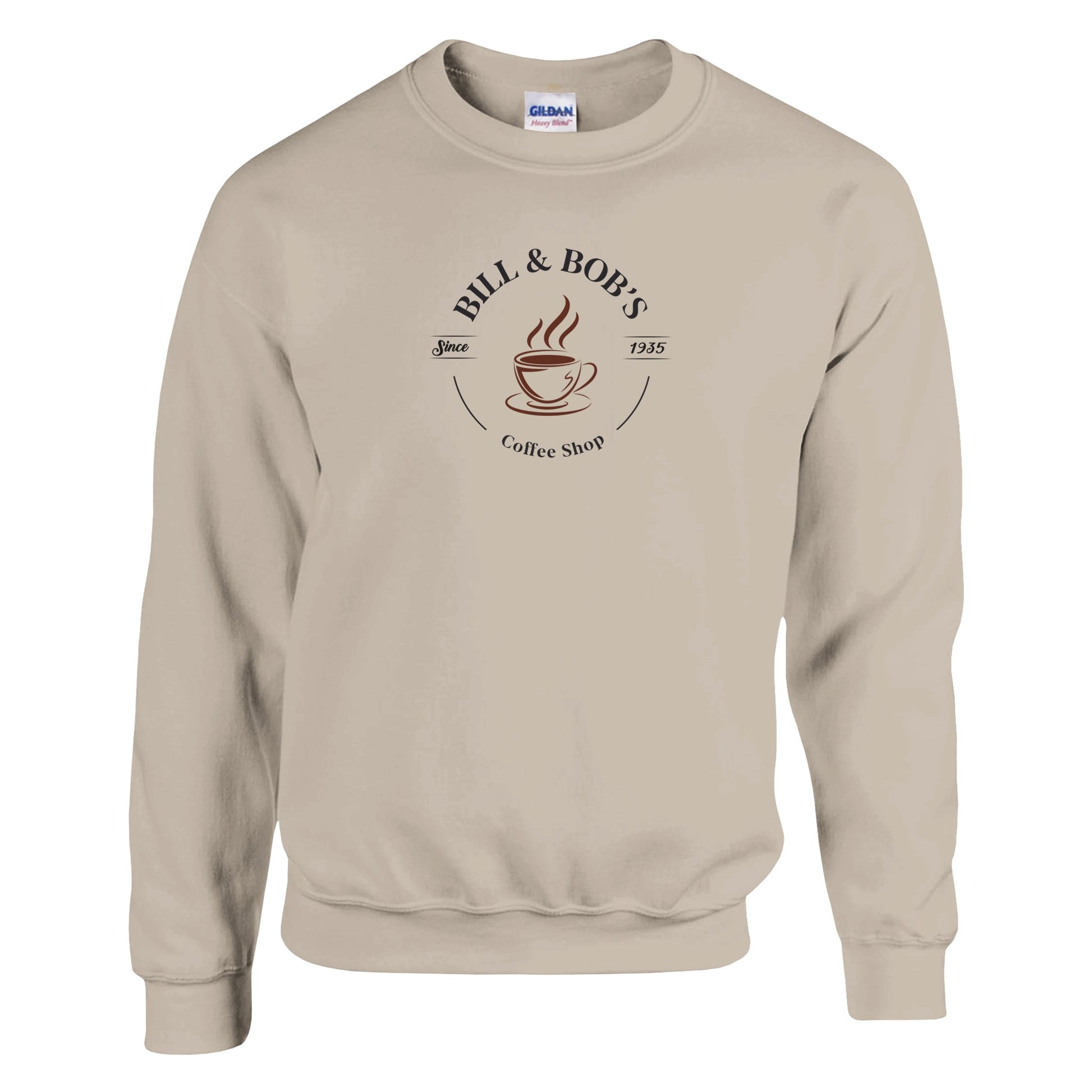 Bill & Bob's Coffee Shop Since 1935 Premium Sober Apparel | Sweatshirt Tan