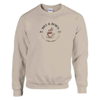 Bill & Bob's Coffee Shop Since 1935 Premium Sober Apparel | Sweatshirt Tan