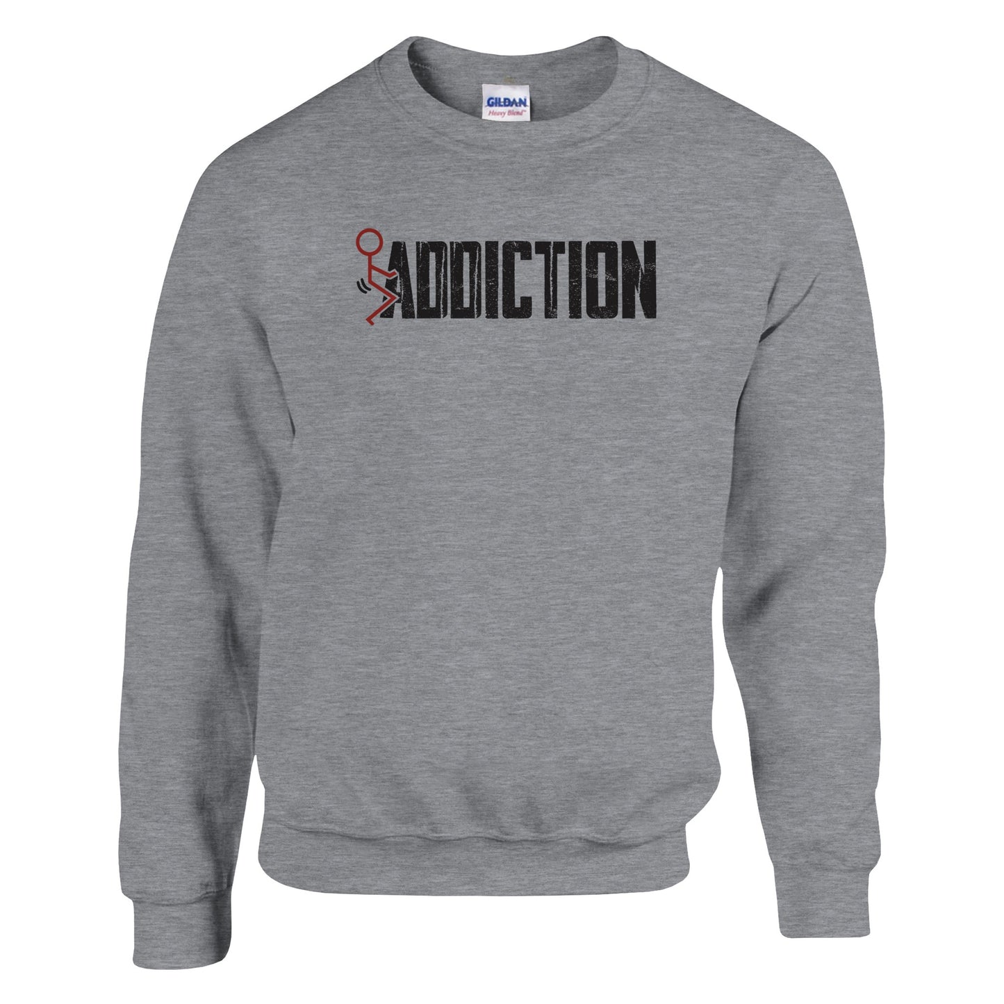 Fuck Addiction Premium Sober Apparel | Sweatshirt Sports Grey