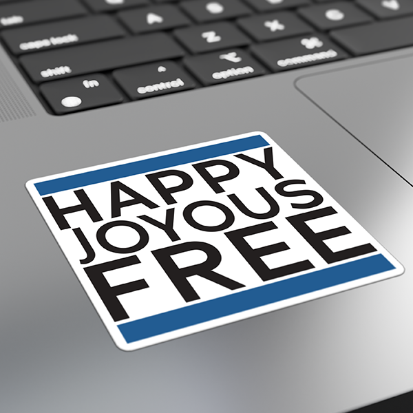 Happy Joyous Free Addiction Recovery Sobriety Gifts Decal
