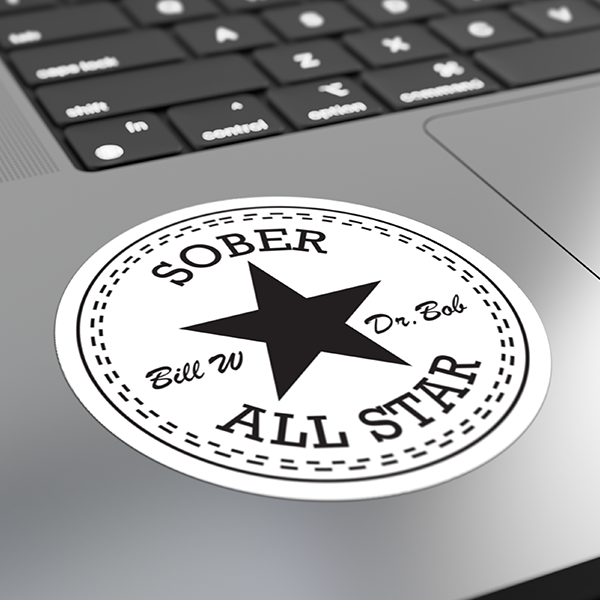 Sober All-Star Addiction Recovery Sobriety Gifts Decal