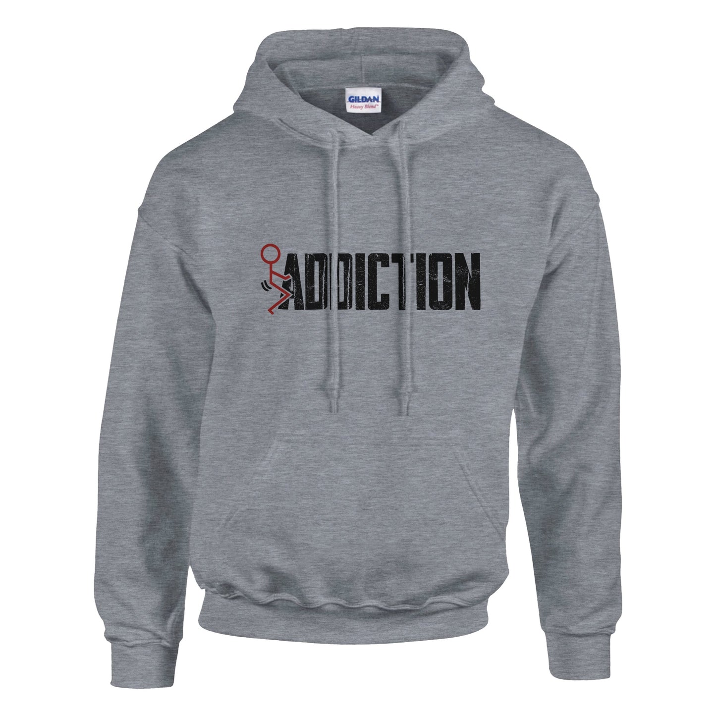 Fuck Addiction Premium Sober Apparel | Hoodie Sports Grey