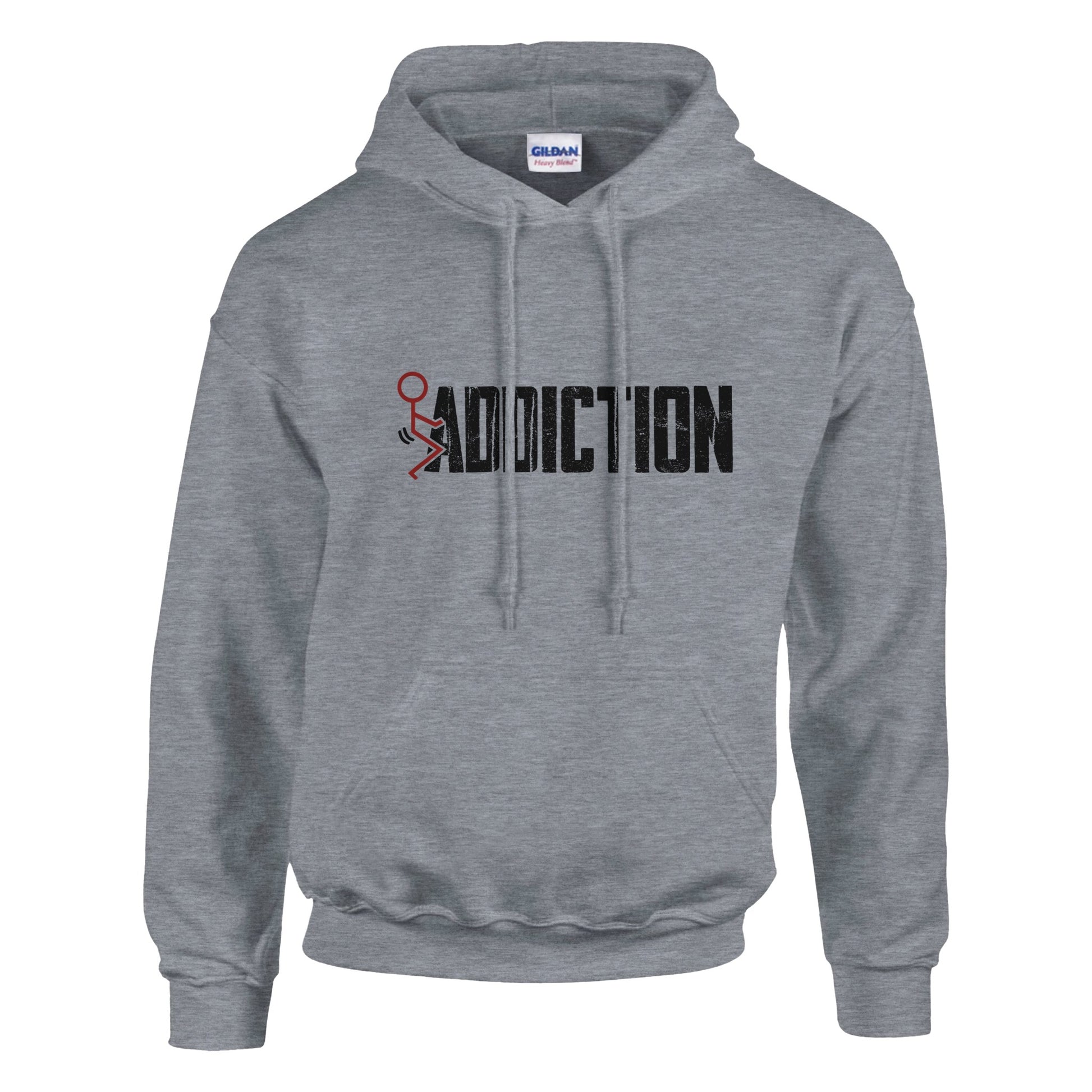 Fuck Addiction Premium Sober Apparel | Hoodie Sports Grey