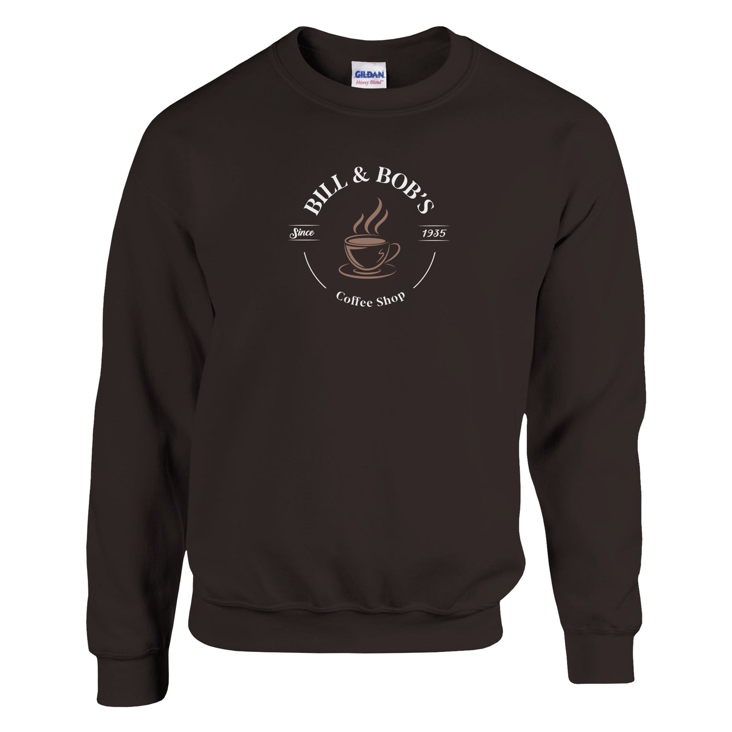 Bill & Bob's Coffee Shop Since 1935 Premium Sober Apparel | Sweatshirt Chocolate