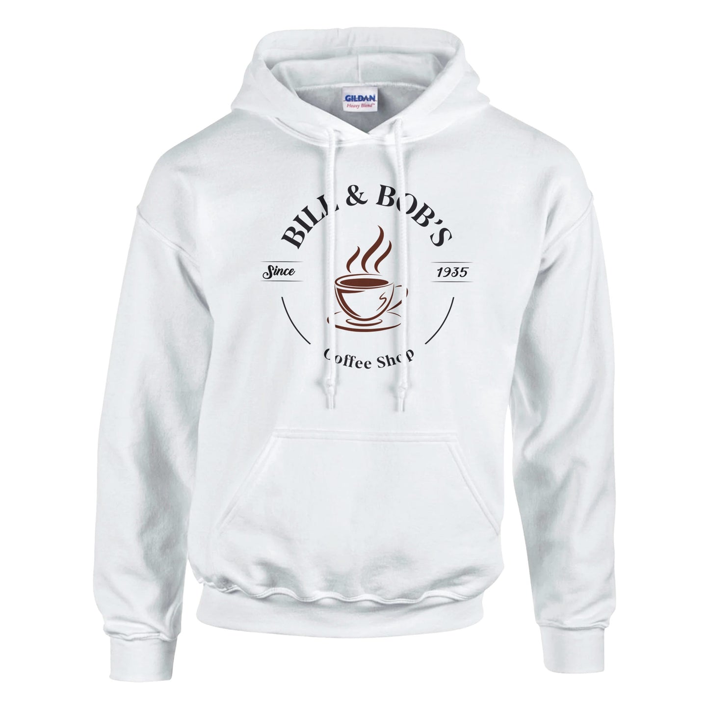 Bill & Bob's Coffee Shop Since 1935 Premium Sober Apparel | Hoodie White