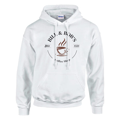 Bill & Bob's Coffee Shop Since 1935 Premium Sober Apparel | Hoodie White