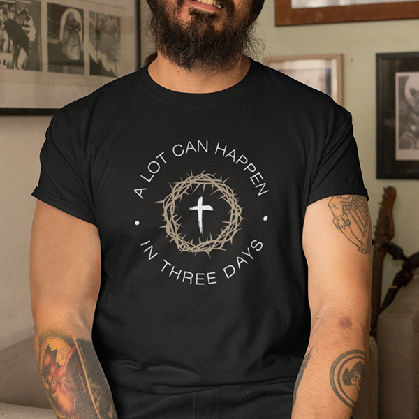 A Lot Can Happen In Three Days Premium Sober Apparel, casual T-shirt design made from preshrunk cotton for a soft and comfortable feel..