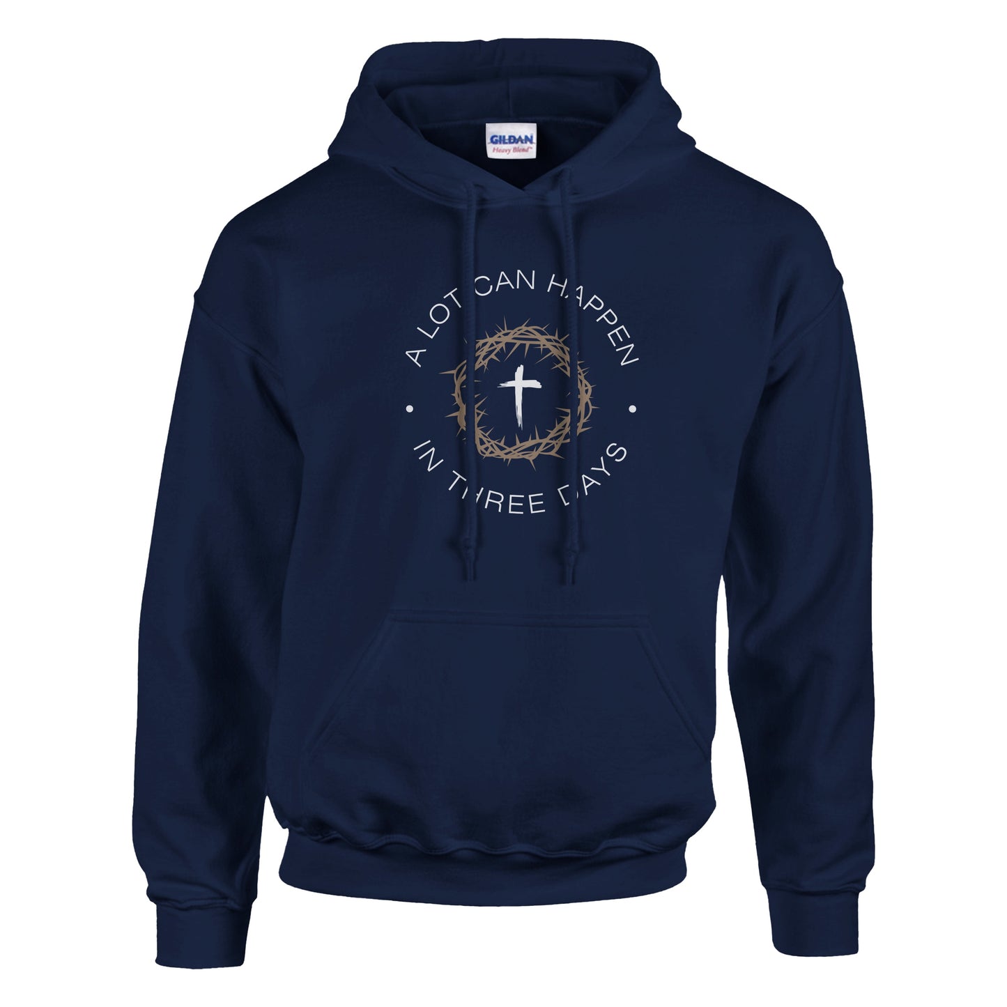 A Lot Can Happen In Three Days Premium Sober Apparel Hoodie Navy