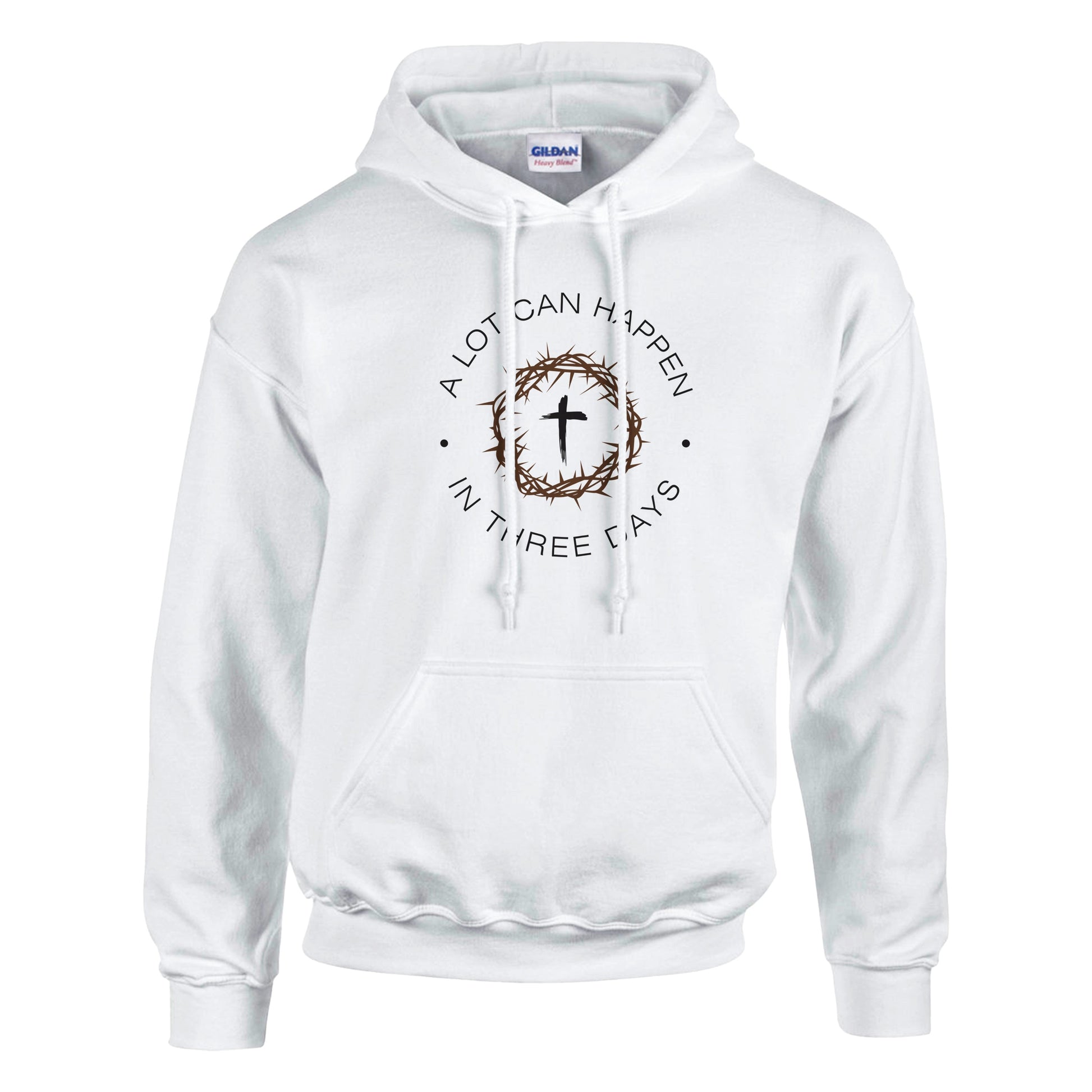 A Lot Can Happen In Three Days Premium Sober Apparel Hoodie White