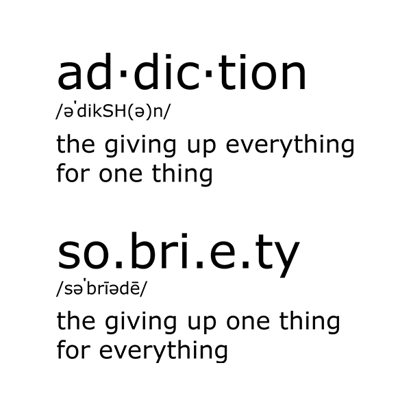 Ad.dic.tion & So.bri.e.ty Apparel