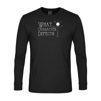 What Character Defects Premium Sober Apparel Black Long-sleeve