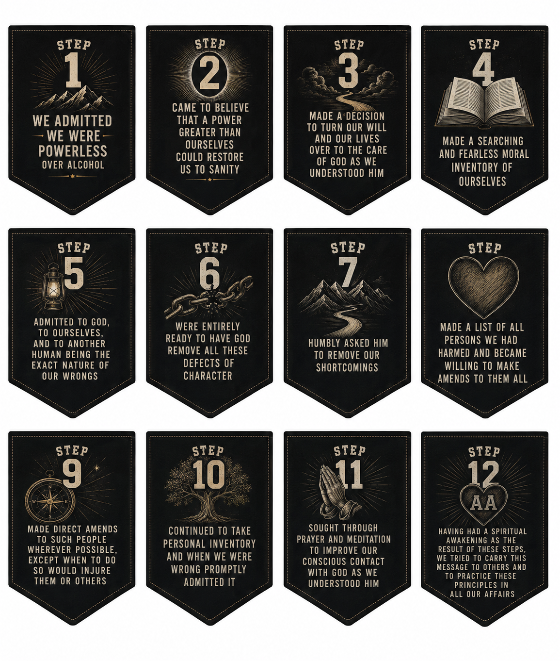 12 Steps Banners Bundle