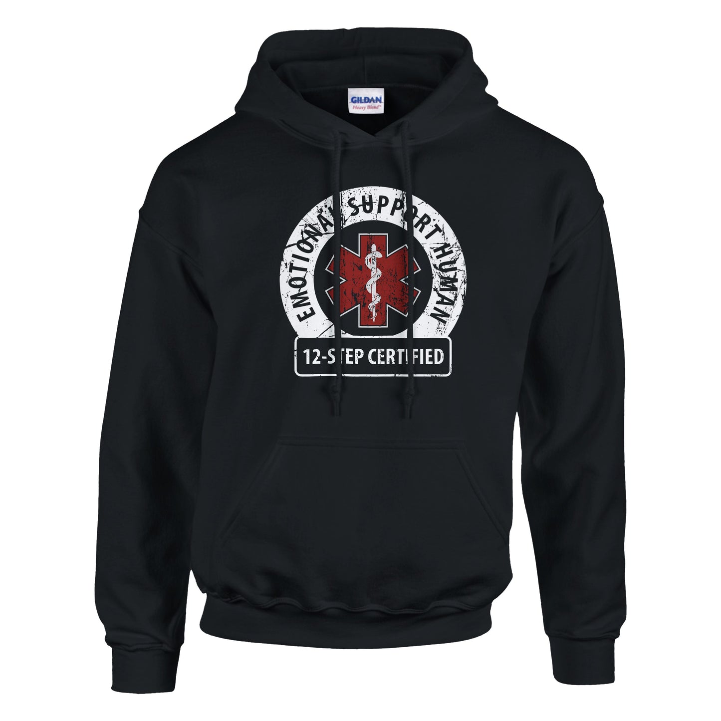 Emotional Support Human Premium Sober Apparel Black Hoodie