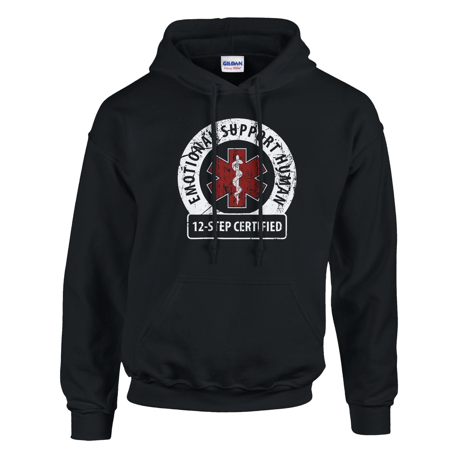 Emotional Support Human Premium Sober Apparel Black Hoodie