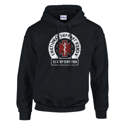 Emotional Support Human Premium Sober Apparel Black Hoodie