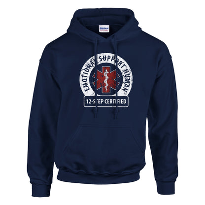 Emotional Support Human Premium Sober Apparel Navy Hoodie