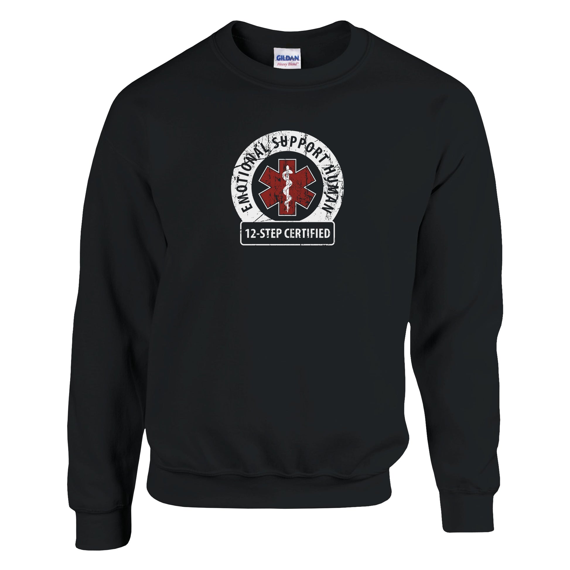 Emotional Support Human Premium Sober Apparel Black Sweatshirt