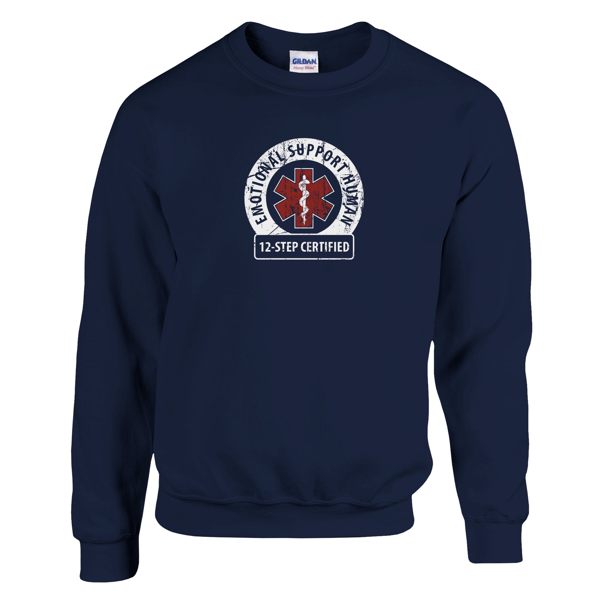 Emotional Support Human Premium Sober Apparel Navy Sweatshirt