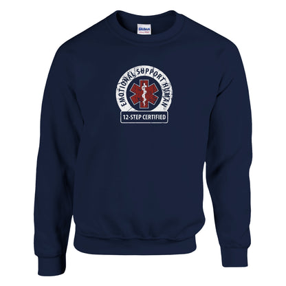 Emotional Support Human Premium Sober Apparel Navy Sweatshirt