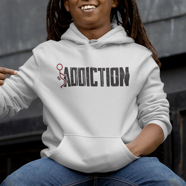 Fuck Addiction Premium Sober Apparel | Hoodie White