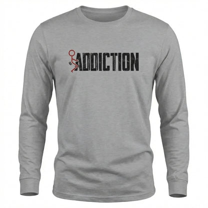 Fuck Addiction Premium Sober Apparel | Long-sleeve Sports Grey