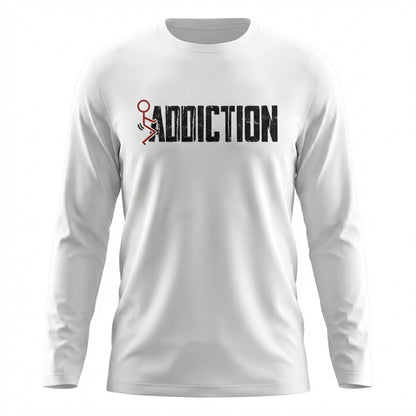 Fuck Addiction Premium Sober Apparel | Long-sleeve White