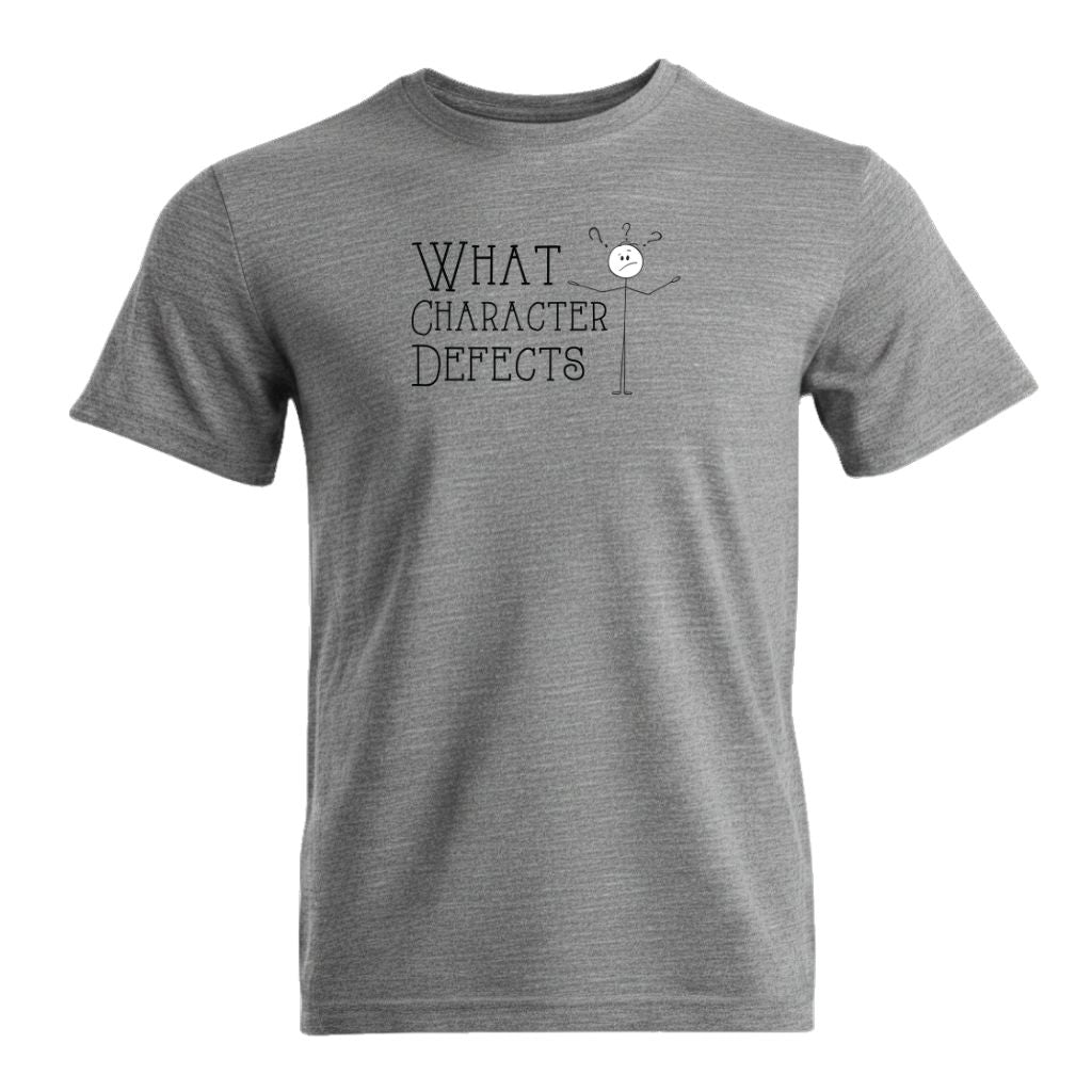 What Character Defects Premium Sober Apparel Sports Grey T-shirt