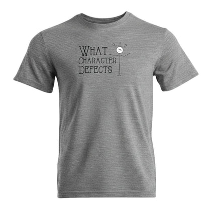 What Character Defects Premium Sober Apparel Sports Grey T-shirt