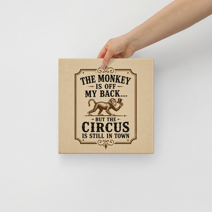 The Monkey Is Off My Back Vintage Wall Art Sober Lifestyle