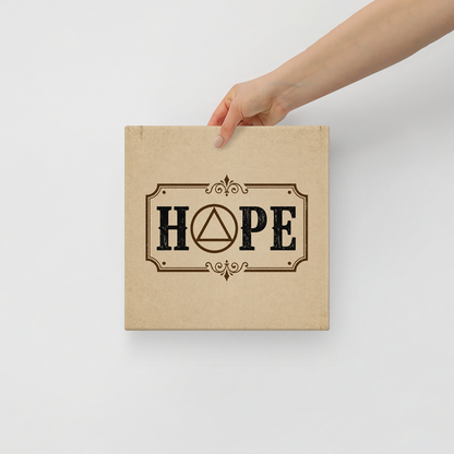 Hope AA Vintage Wall Art Sober Lifestyle