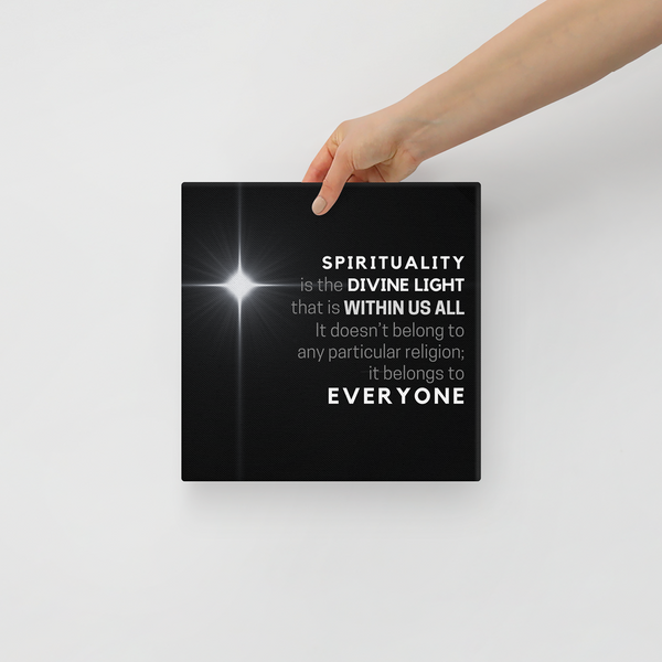 Spirituality Is The Divine Light Recovery Canvas Wall Art
