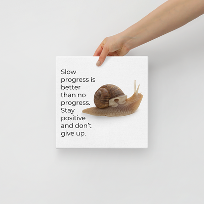 Slow Progress Is Better Than No Progress. Stay Positive And Don't Give Up