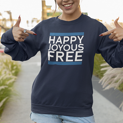 Joyous Free Premium Sober Apparel | Sweatshirt Navy