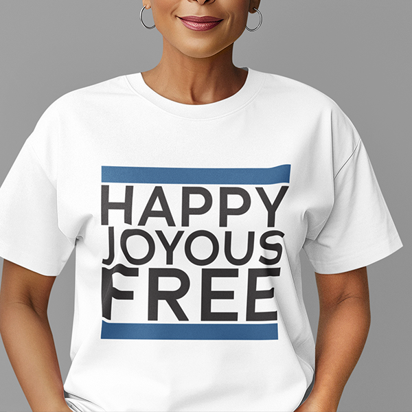 Joyous Free Premium Sober Apparel | T-shirt White