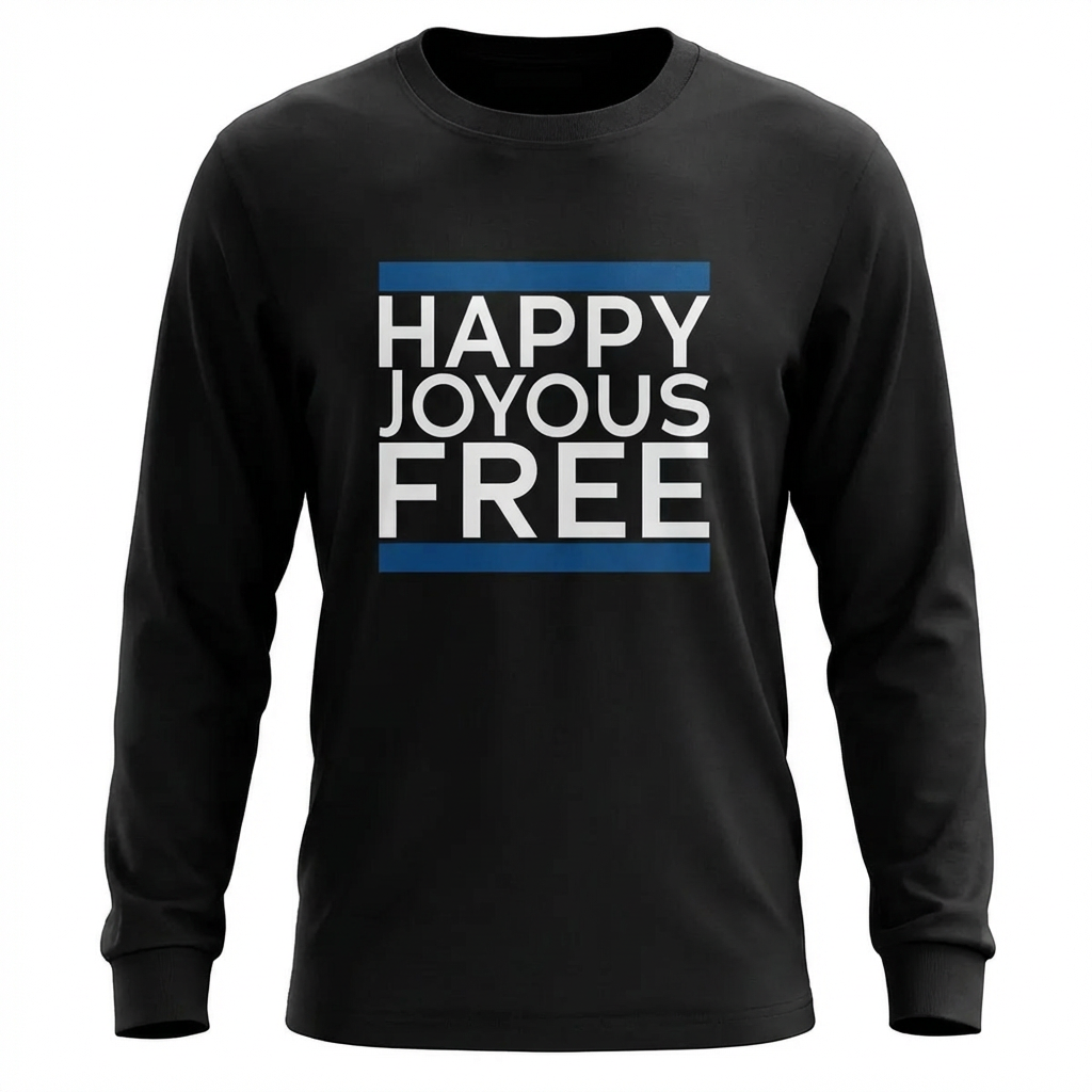 Joyous Free Premium Sober Apparel | Long-sleeve Black