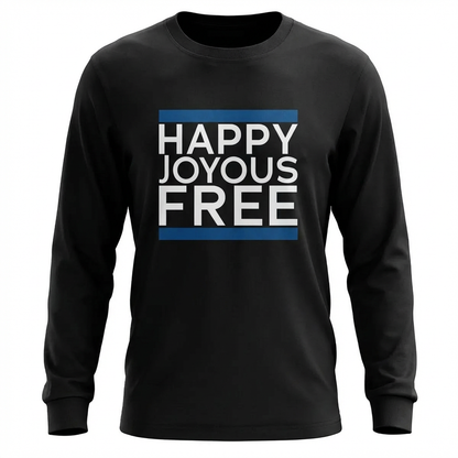 Joyous Free Premium Sober Apparel | Long-sleeve Black