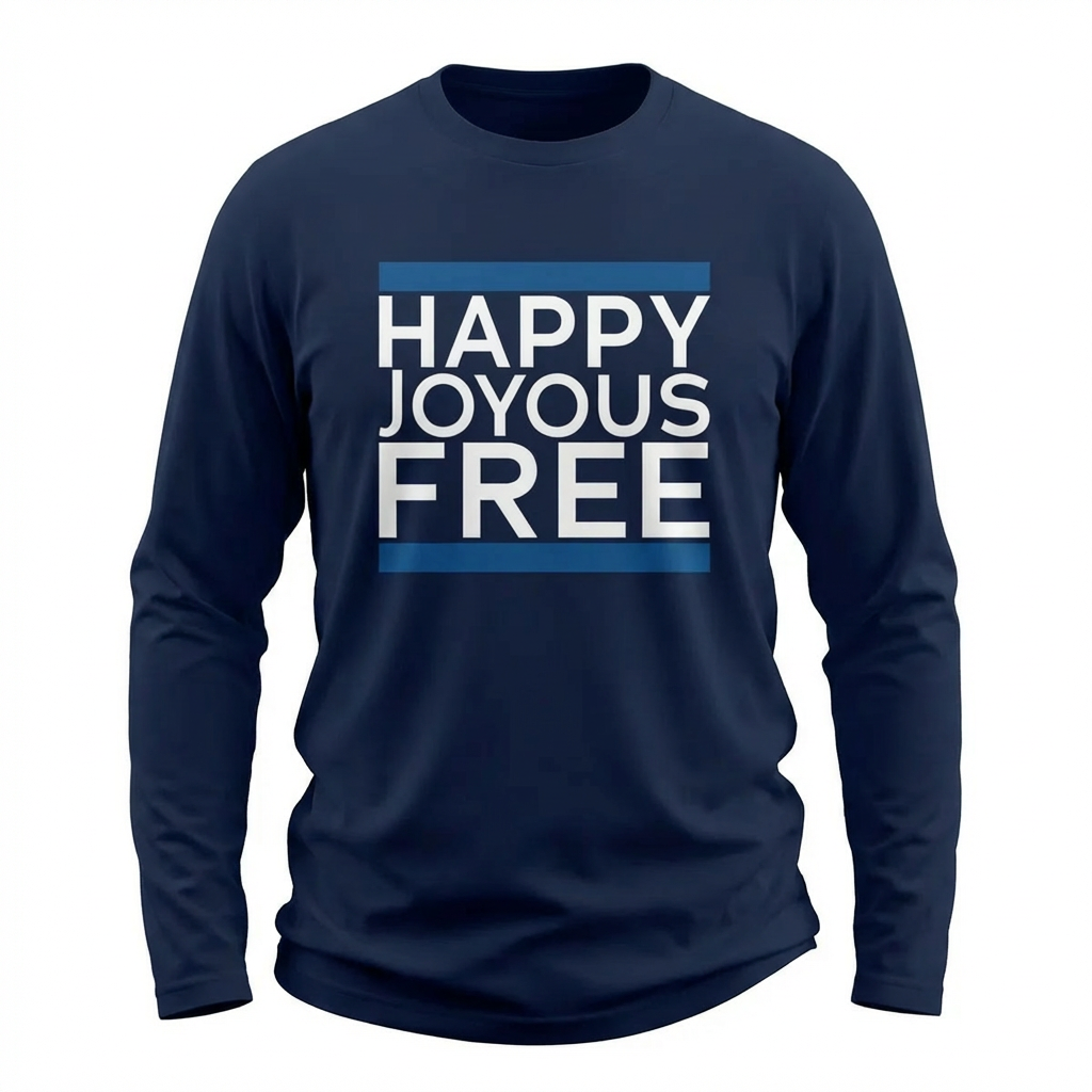 Joyous Free Premium Sober Apparel | Long-sleeve Navy