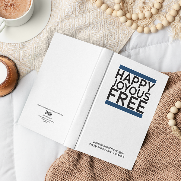 Happy Joyous Free Addiction Recovery Sobriety Gifts Journal