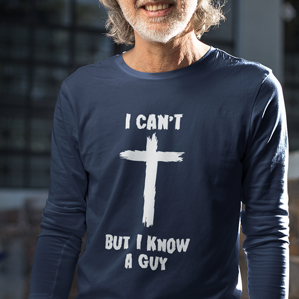 I Can't But I Know A Guy Premium Sober Apparel Long-sleeve Navy