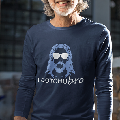 I Gotchu Bro Premium Sober Apparel Long-sleeve Navy