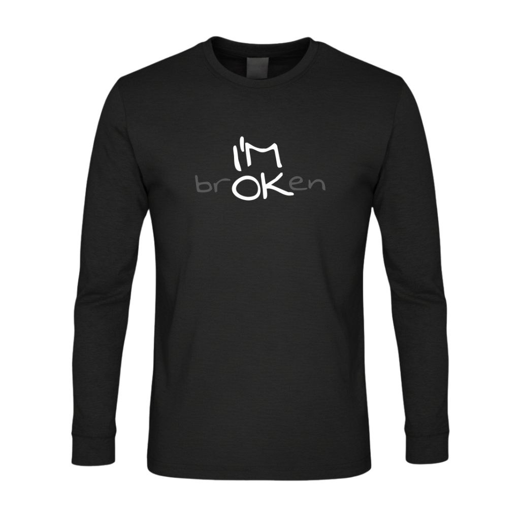 I'M brOKen Premium Sober Apparel Long-sleeve Black