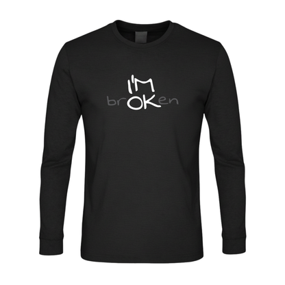 I'M brOKen Premium Sober Apparel Long-sleeve Black